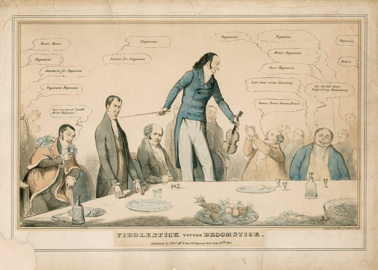 Niccolo Paganini - karikatürler by Unbekannt