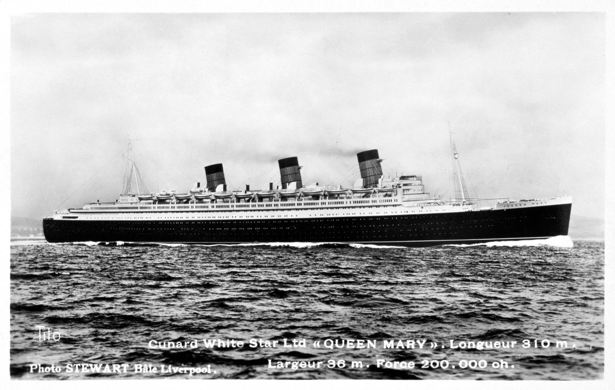 Okyanus gemisi RMS Queen Mary, 20. yüzyıl by Unbekannt