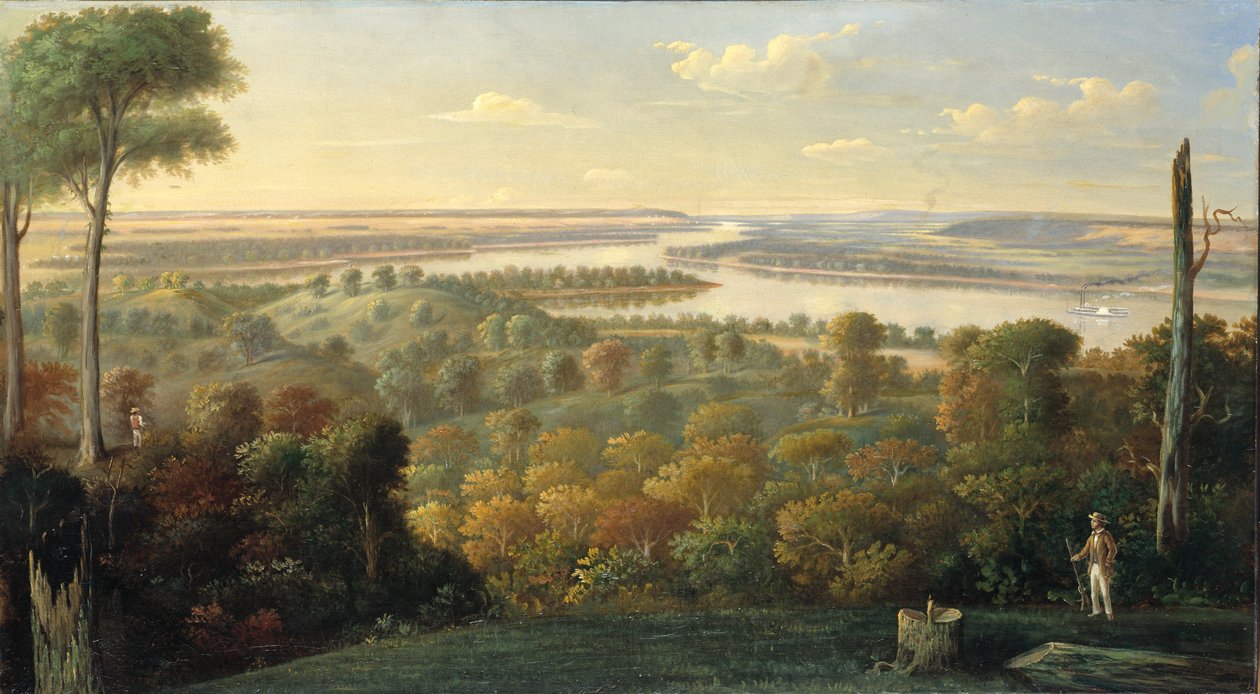 Ohio Nehri üzerinde, ca. 1840. by Unbekannt