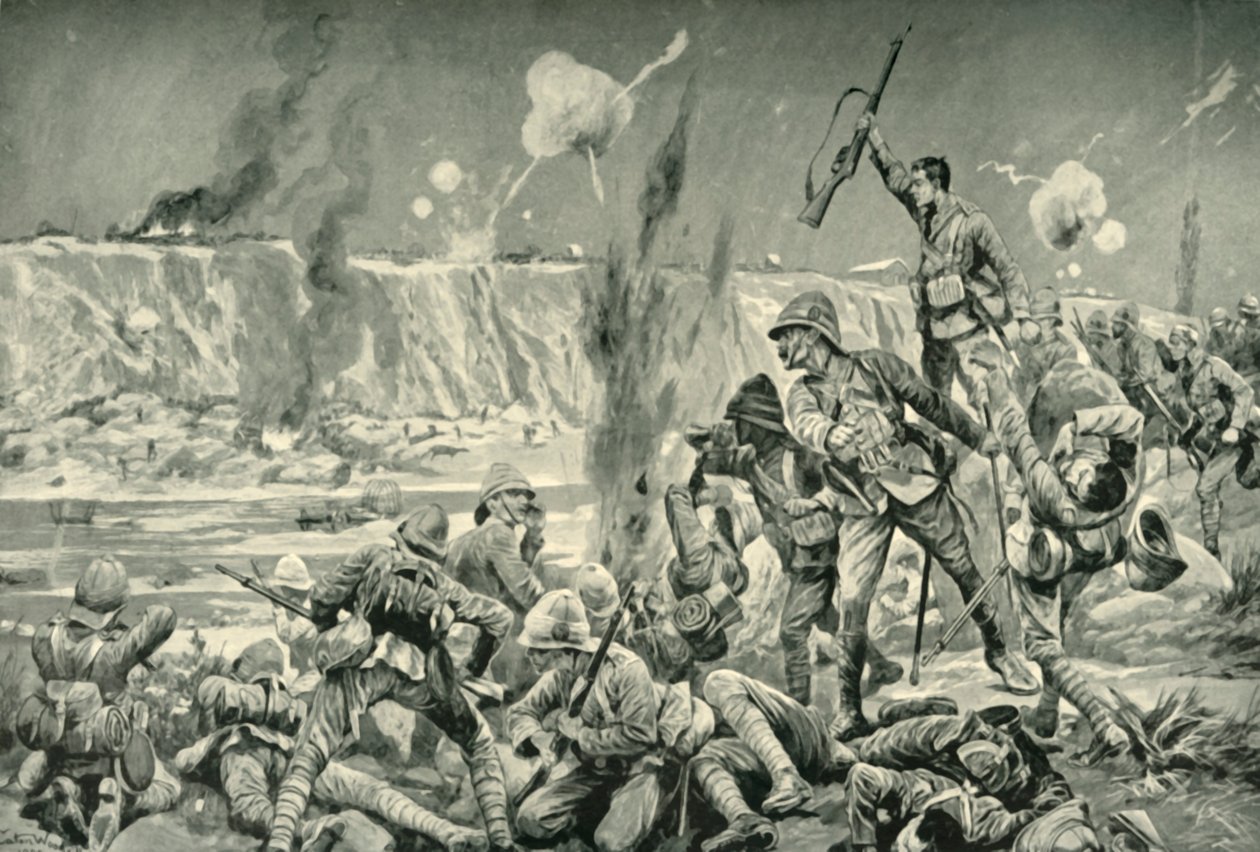 Paardeberg: Cronjes Pozisyonuna Saldırı, 1901. by Unbekannt