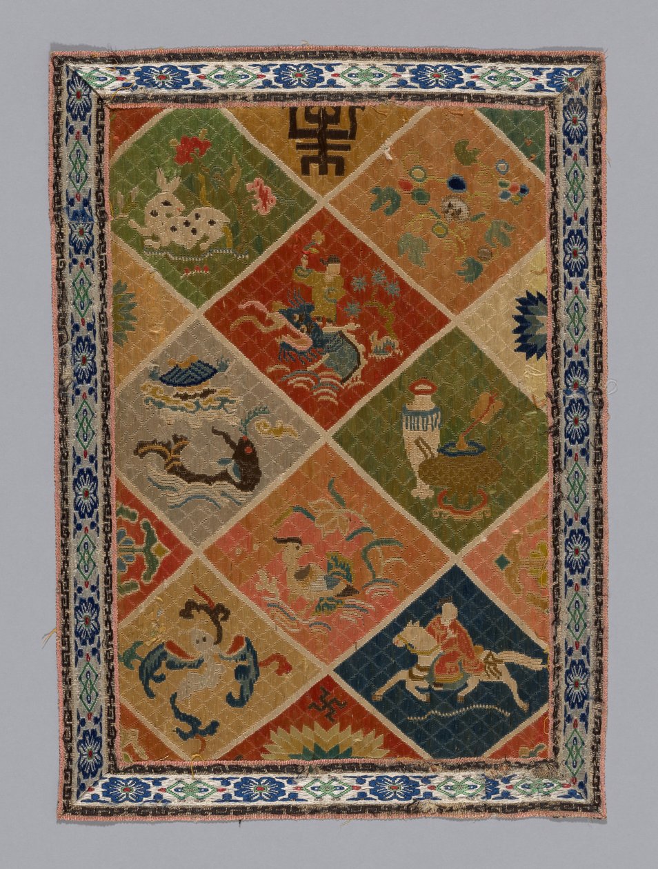 Panel Elbise Kumaşı, Çin, Qing hanedanı 1644-1911, 18751900. by Unbekannt