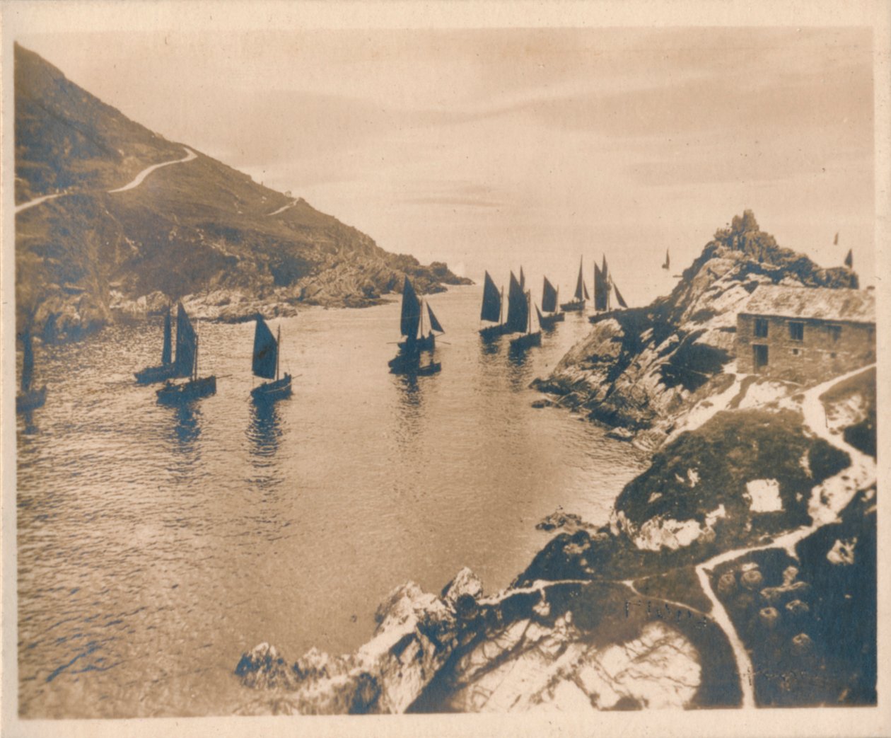 Polperro Limanı ve Peak Rocks, 1927 by Unbekannt