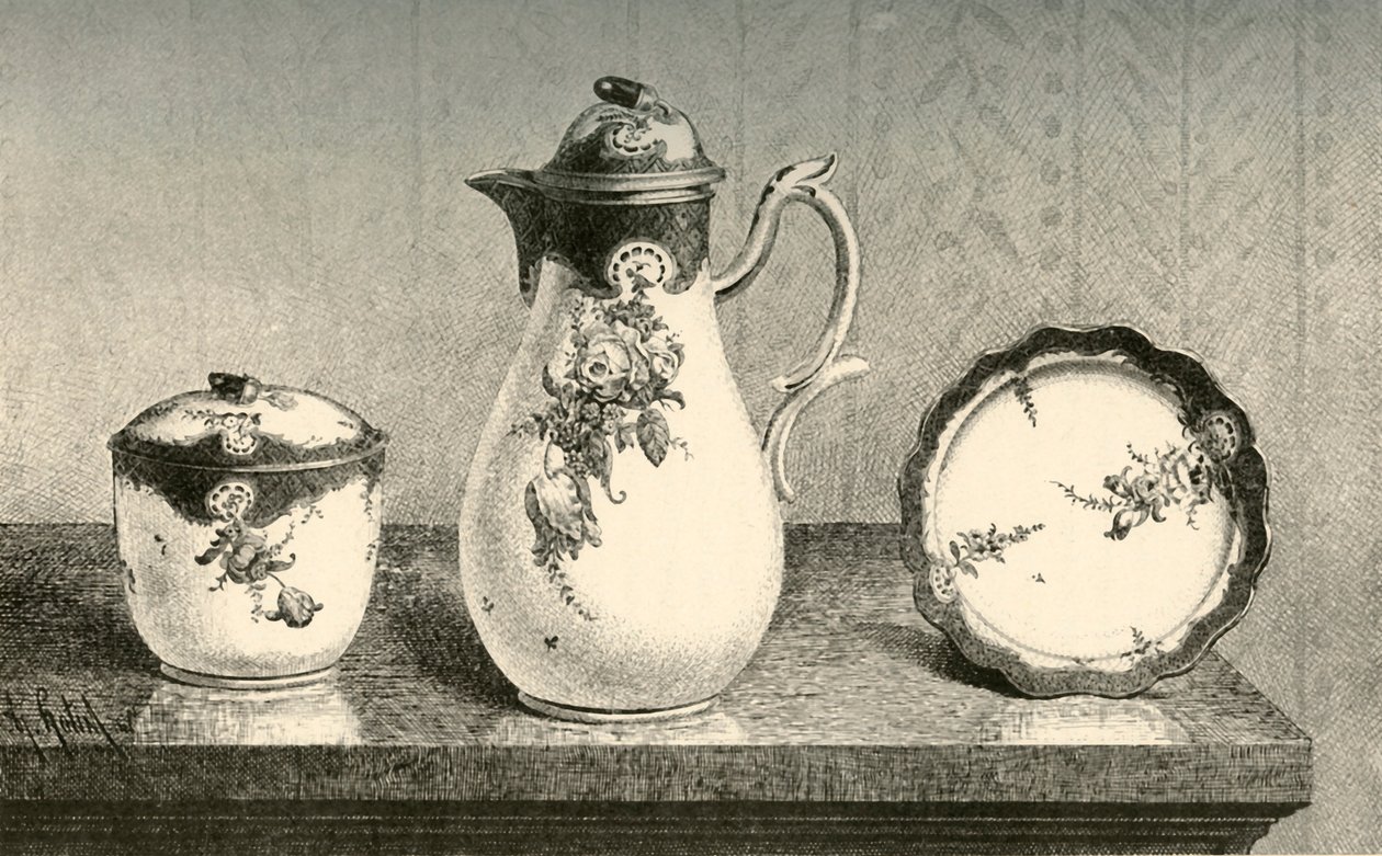 Porselen kahve seti, 18. yüzyılın ortaları, 1903. by Unbekannt