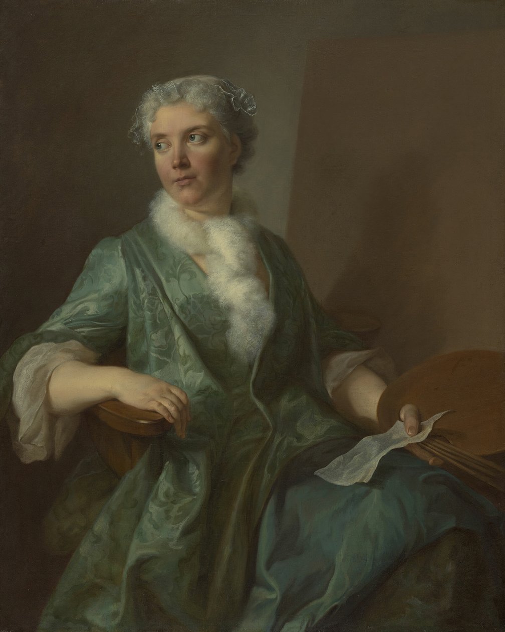 Bir Kadın Sanatçının Portresi, c. 1735. by Unbekannt