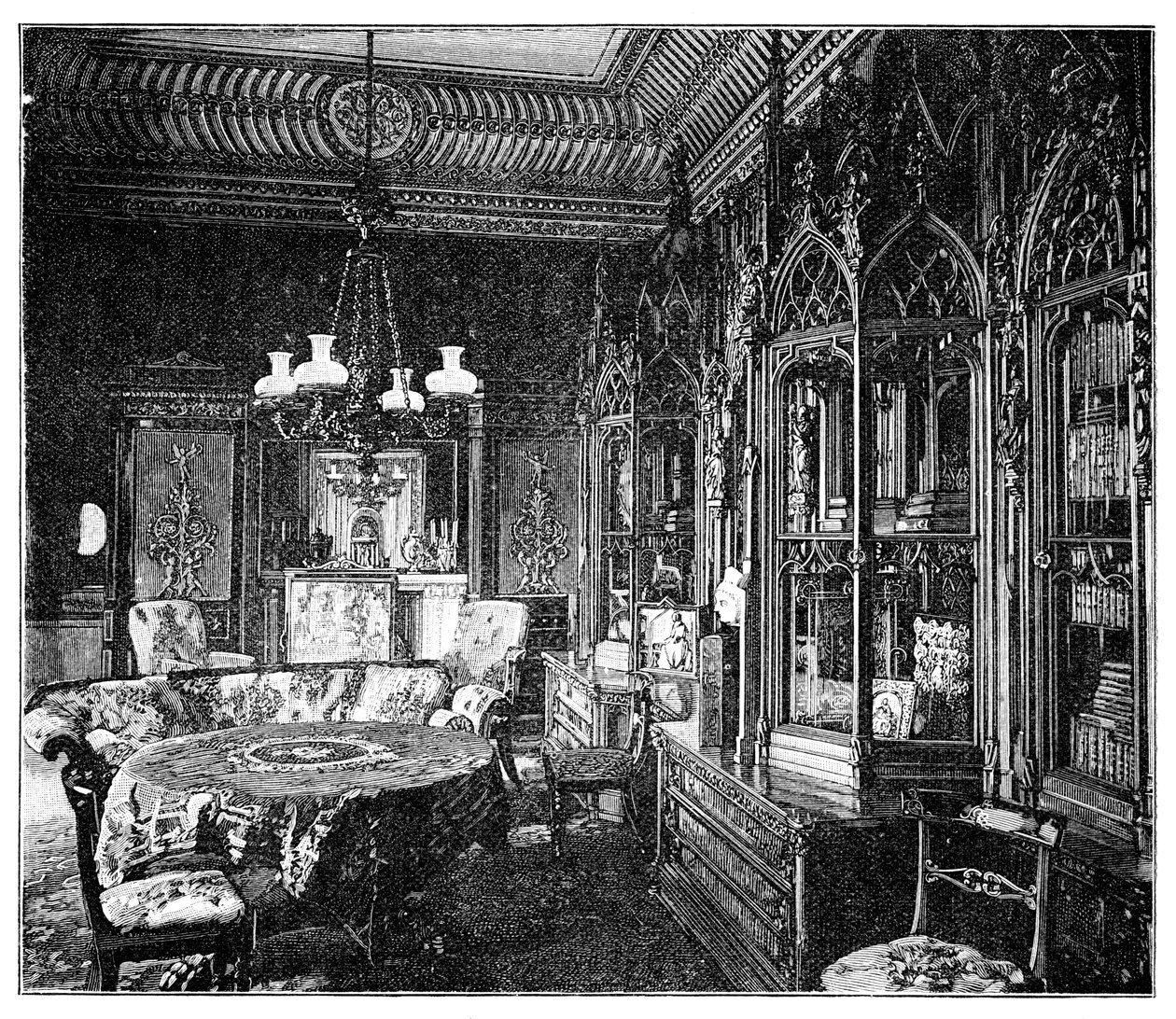 Prince Alberts Müzik Odası, Buckingham Sarayı, 1900 by Unbekannt