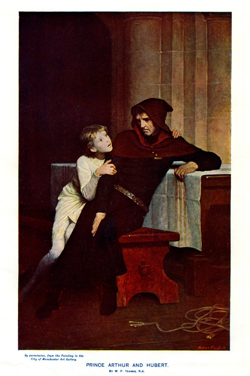 Prens Arthur ve Hubert, 19. yüzyıl by Unbekannt