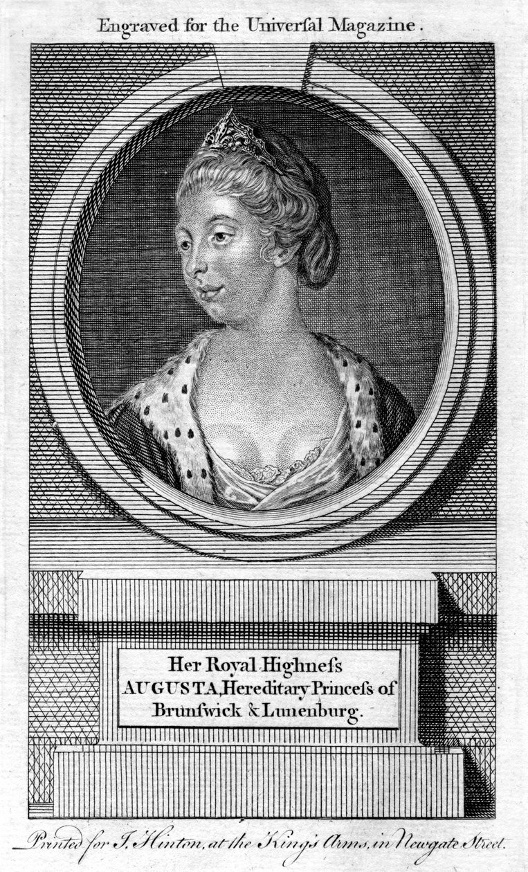 Prenses Augusta Charlotte, Brunswick-Wolfenbuttell Düşesi, 18. yüzyıl by Unbekannt