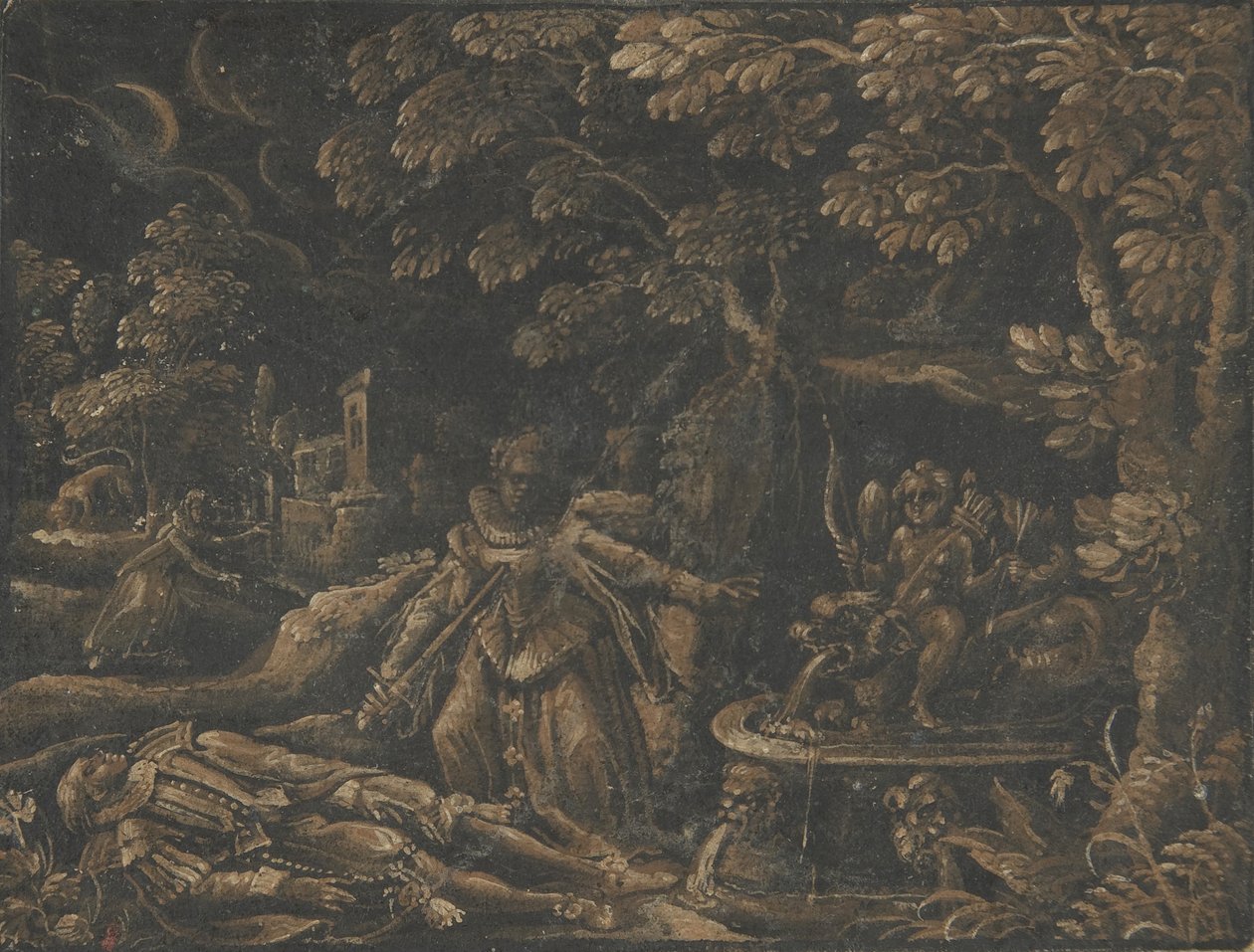 Pyramus ve Thisbe, yak. 1580 by Unbekannt