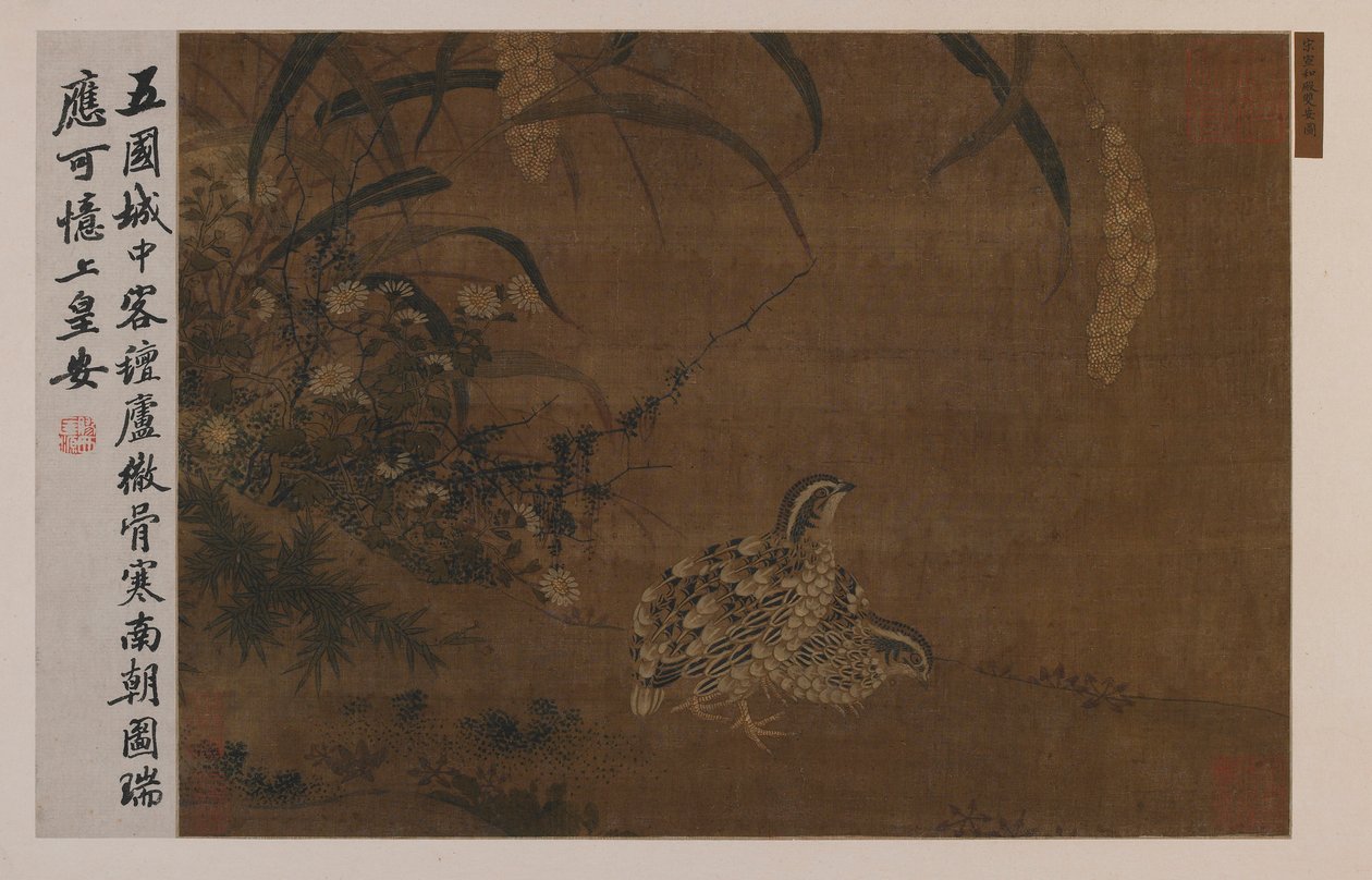 Bıldırcın ve darı, Ming hanedanı, 1368-1644. by Unbekannt