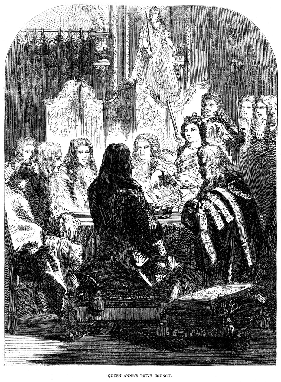 Kraliçe Anne 1665-1714 özel konseyi by Unbekannt
