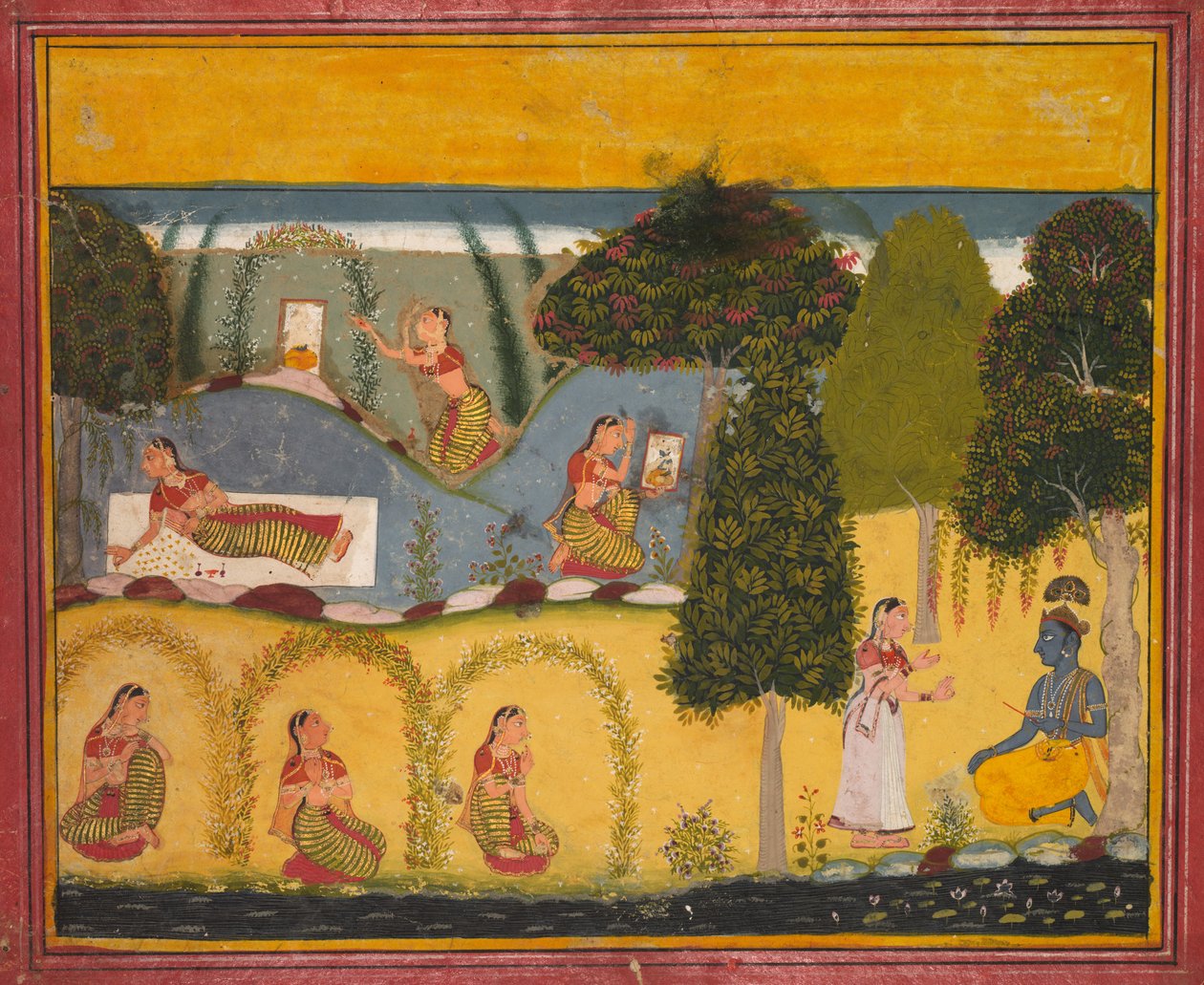 Radha, Krishna ile Uzlaşmayı Bekliyor by Unbekannt Unbekannt
