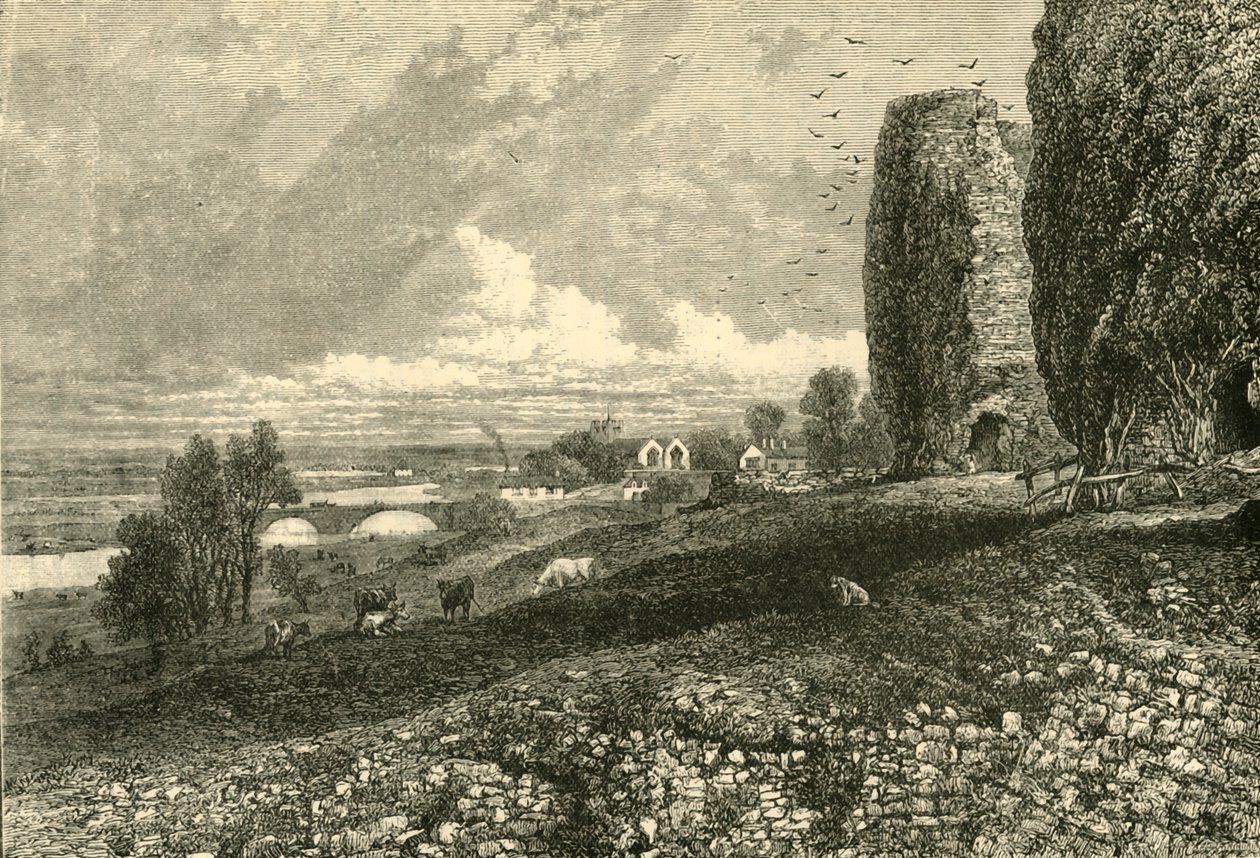 Rhuddlan Kalesi ve Bataklıklar, 1898. by Unbekannt