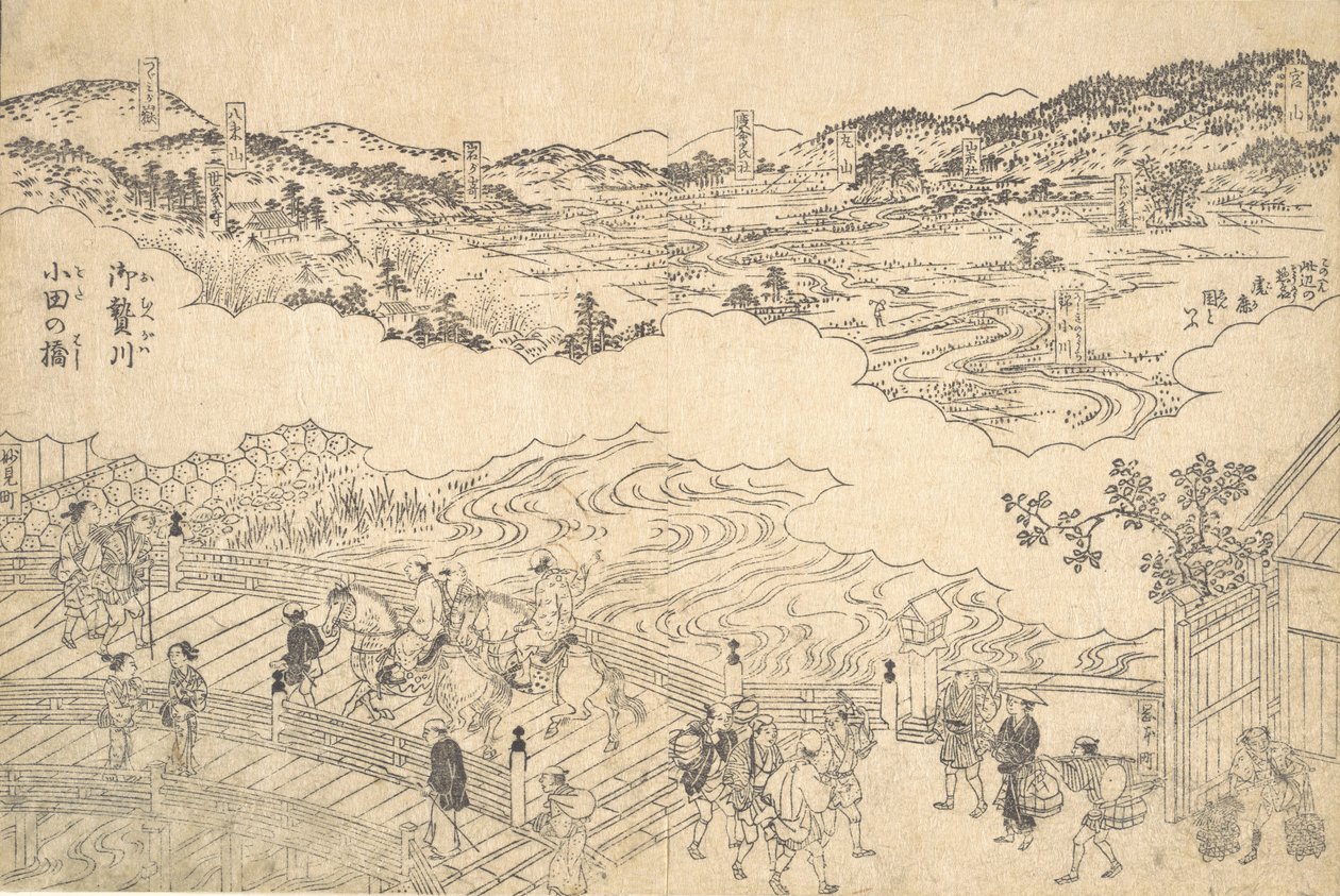 Omue Nehri ve Oda Köprüsü, 1700. by Unbekannt
