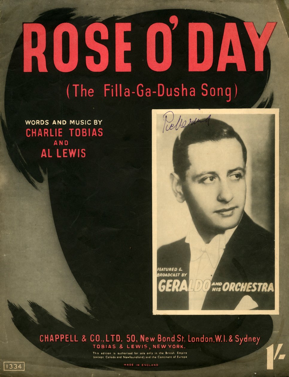 Rose Oday The Filla-Ga-Dusha Şarkısı, 1941 . by Unbekannt