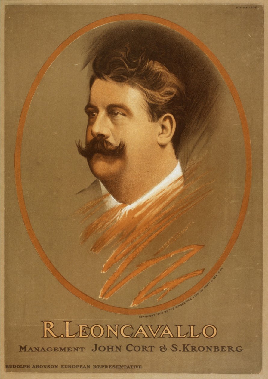 Ruggiero Leoncavallo 1858-1919, c. 1906 by Unbekannt