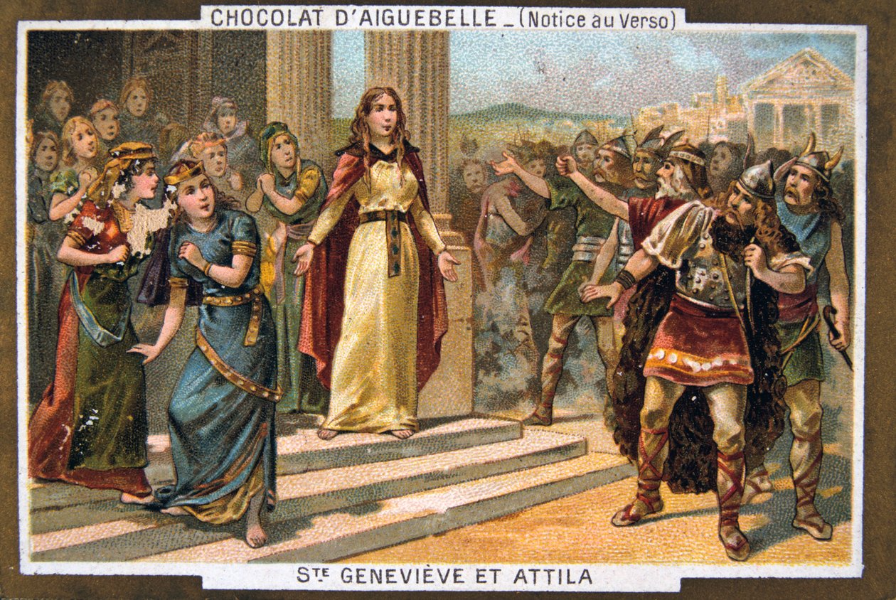 Saint Genevieve ve Attila, MS c451, 19. yüzyıl by Unbekannt