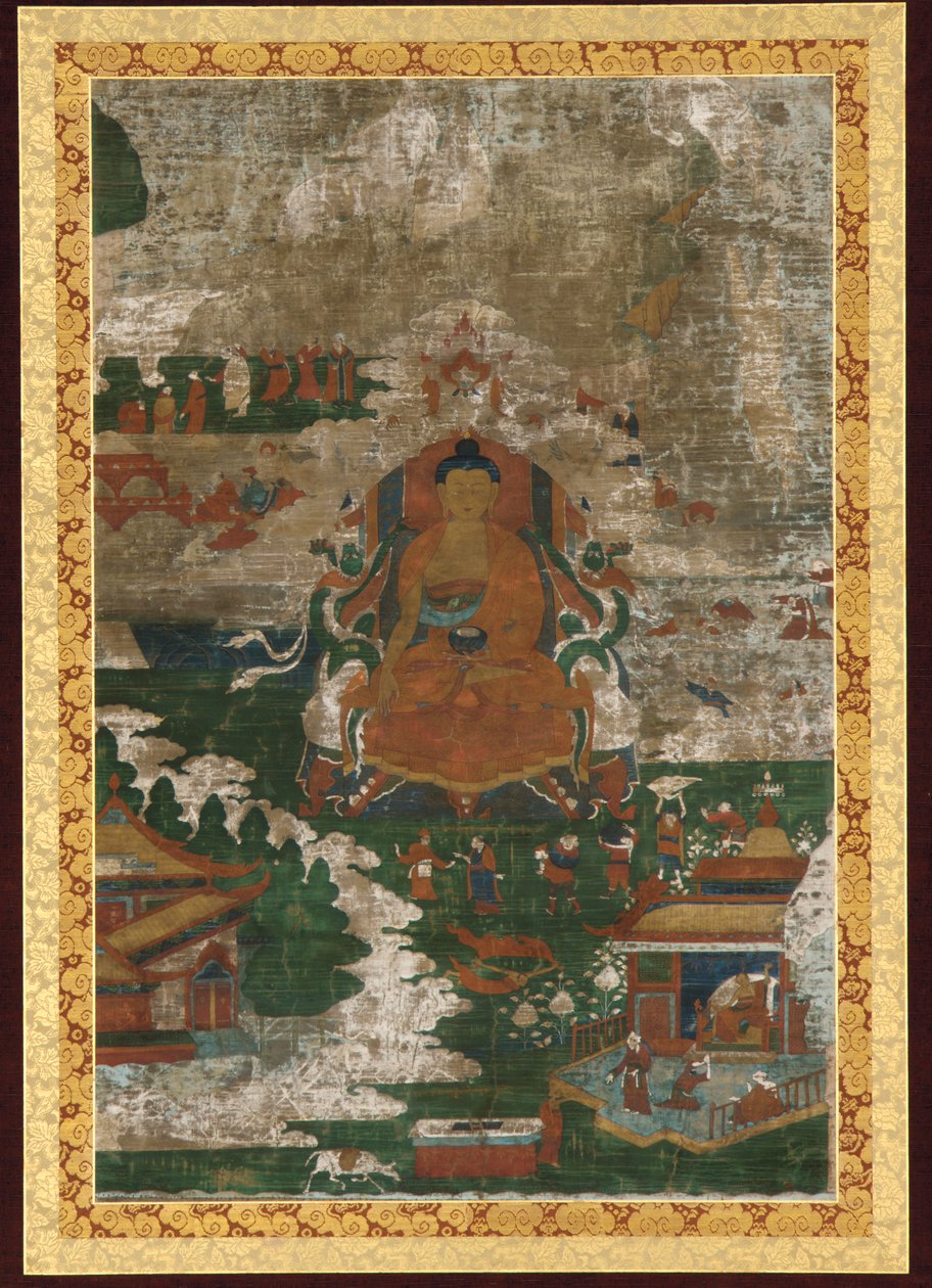 Sakyamuni tahtta oturma ve biyografik sahneler, 18. yüzyıl. by Unbekannt