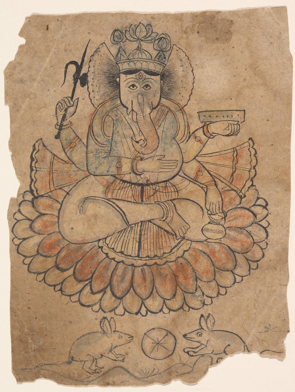 Oturan Dört Kollu Ganesha, yak. 1775. by Unbekannt