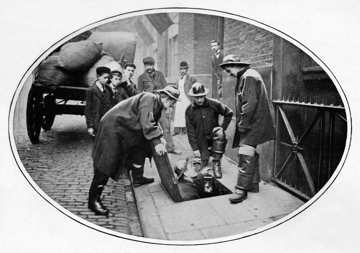 Aşağıya inen lağımcılar, Londra, c1903 1903 by Unbekannt