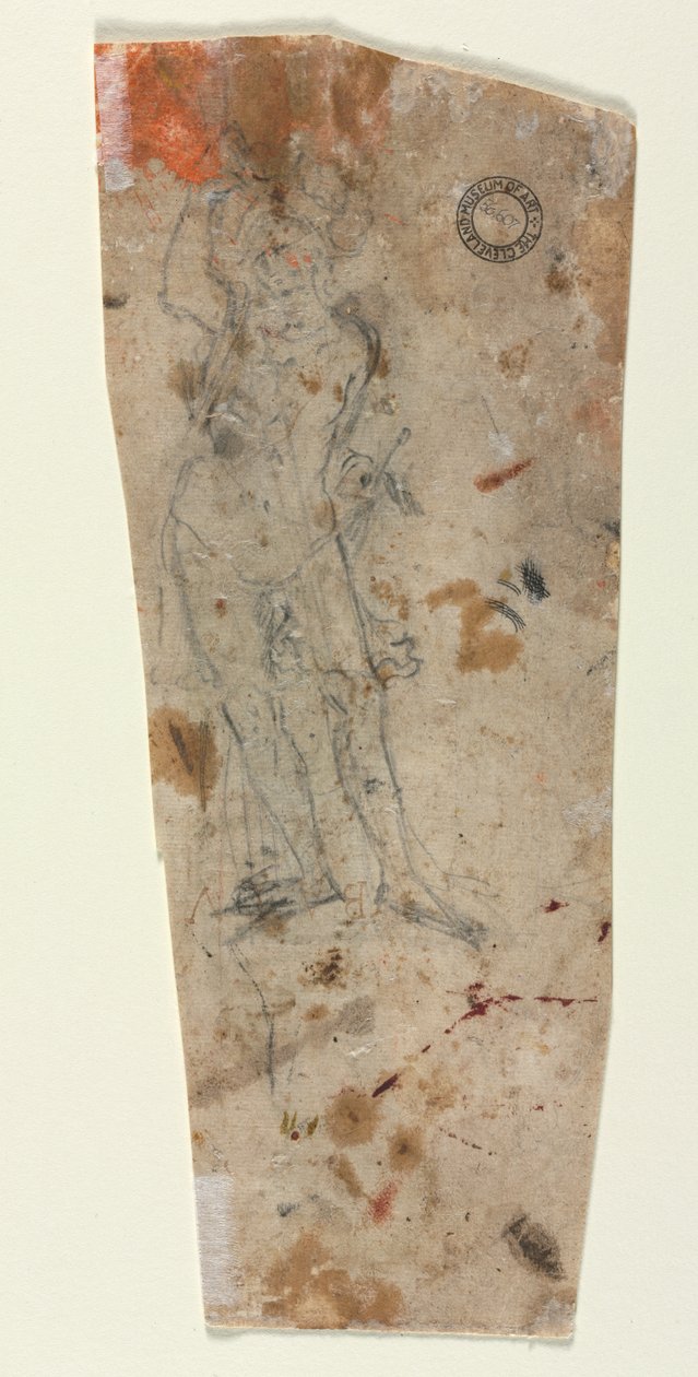 Zırhlı Erkek Figürü Çizimi, 1600