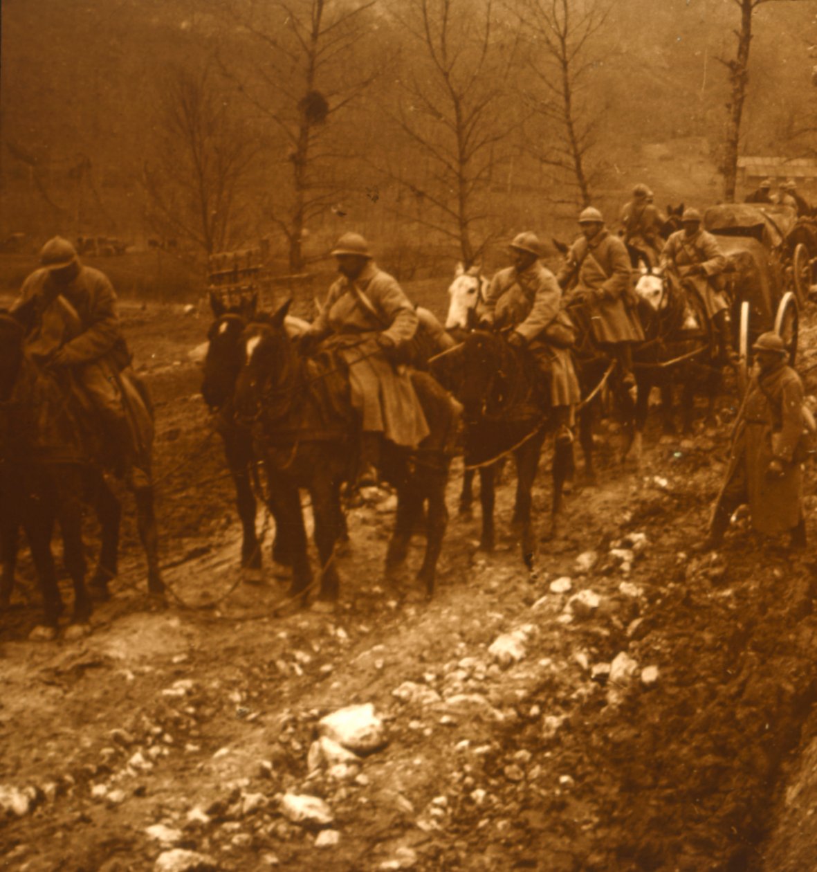 Hareket halindeki askerler, c1914-c1918 by Unbekannt