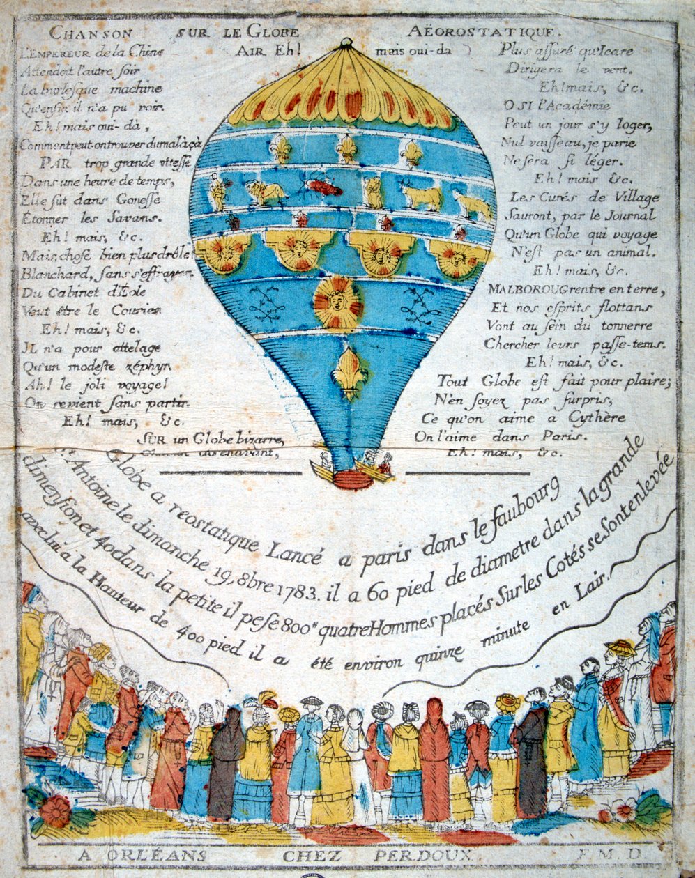 Aerostatik kürede şarkı, 18. yüzyıl by Unbekannt