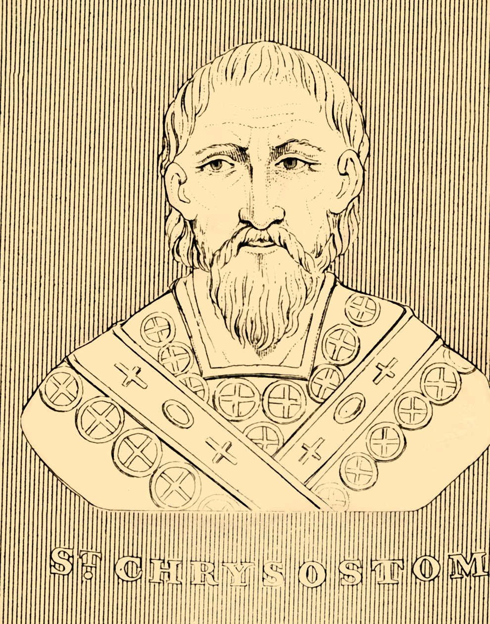 Aziz Chrysostom, c349-407, 1830. by Unbekannt