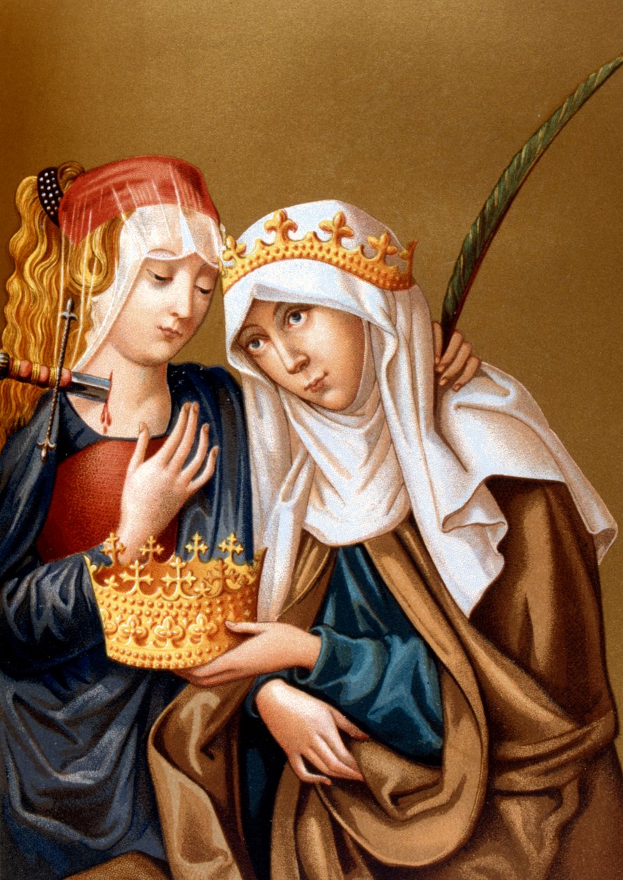 Macaristan Aziz Elizabeth ve Aziz Lucy, 1878 by Unbekannt