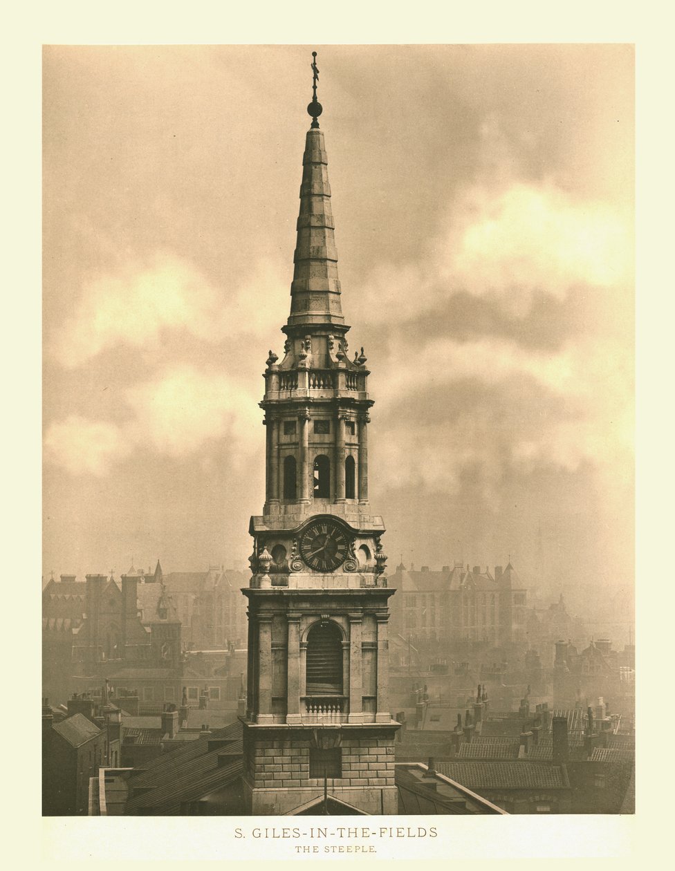 St Giles-in-the-Fields, The Steeple, 19. yüzyılın ortaları. by Unbekannt
