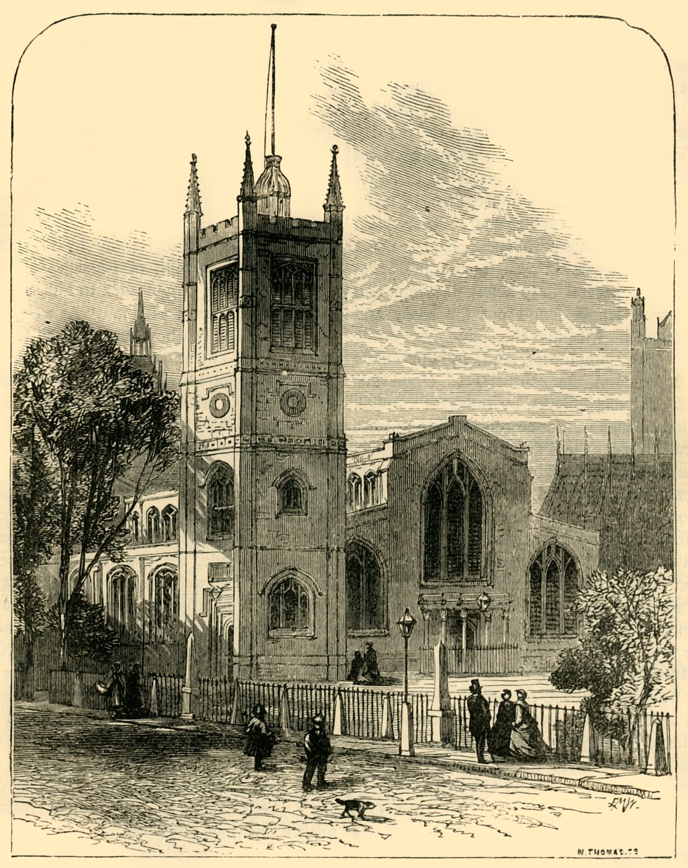 St. Margarets Kilisesi, Kuzeybatıdan, 1881. by Unbekannt