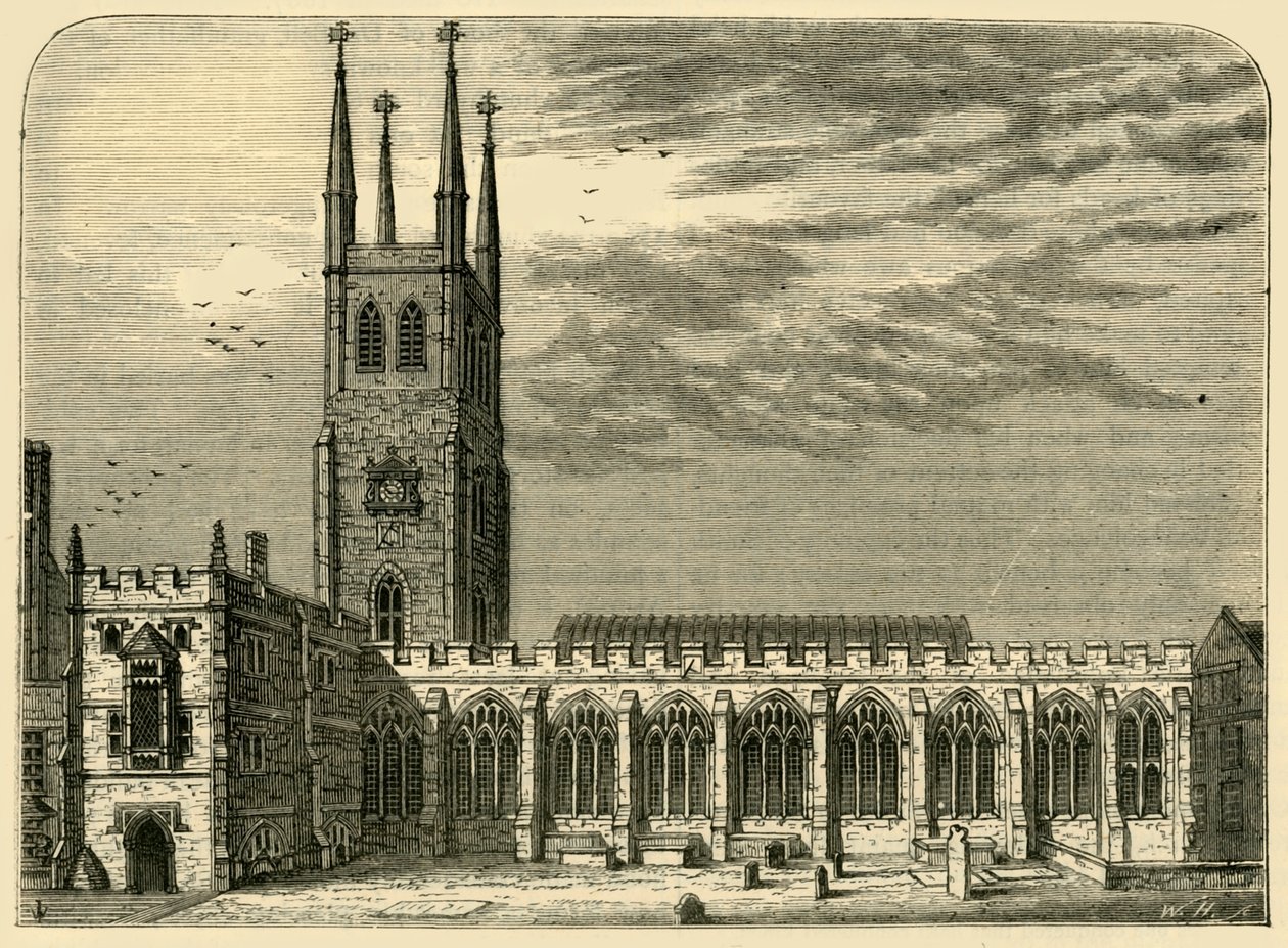1737 yılında St. Sepulchres Kilisesi, c1872. by Unbekannt