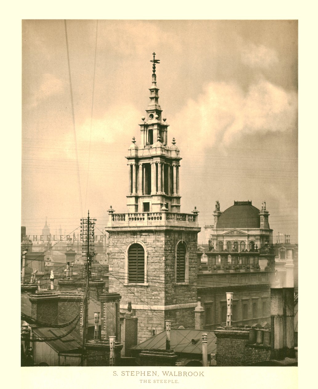 Aziz Stephen Walbrook, The Steeple, 19. yüzyılın ortaları. by Unbekannt