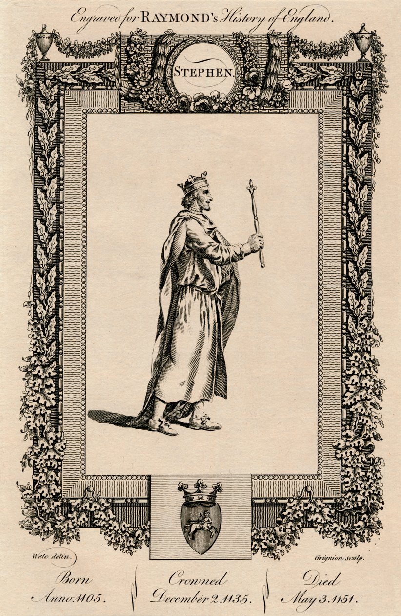 Stephen, 1092-1154, c1787. by Unbekannt