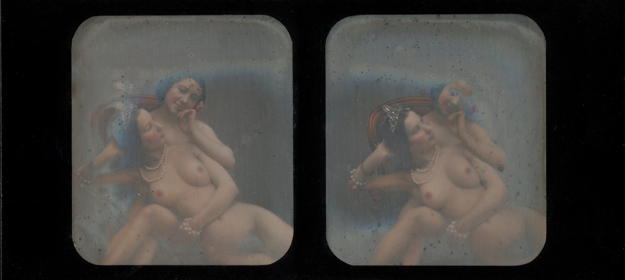[İki Çıplak Kadının Stereografik Görünümü], 1840