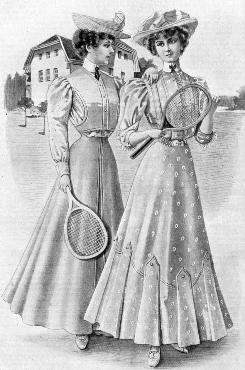 Tenis önlükleri, Ağustos 1906 için kız kıyafetleri by Unbekannt