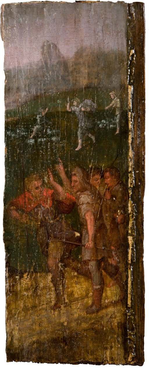 Arka planda Çobanlara Görünen Melek, 1600. by Unbekannt