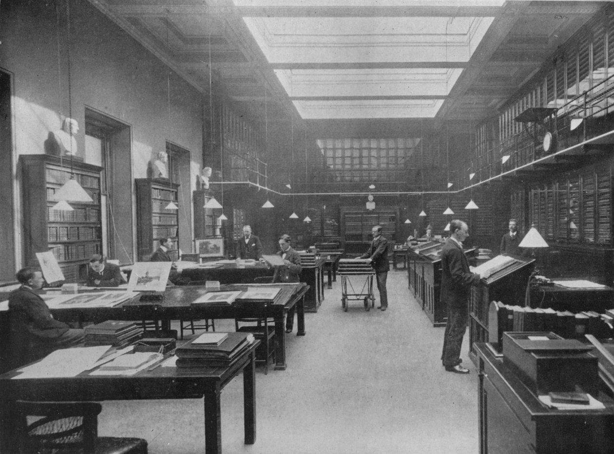 British Museum Baskı Odası, c1901 by Unbekannt
