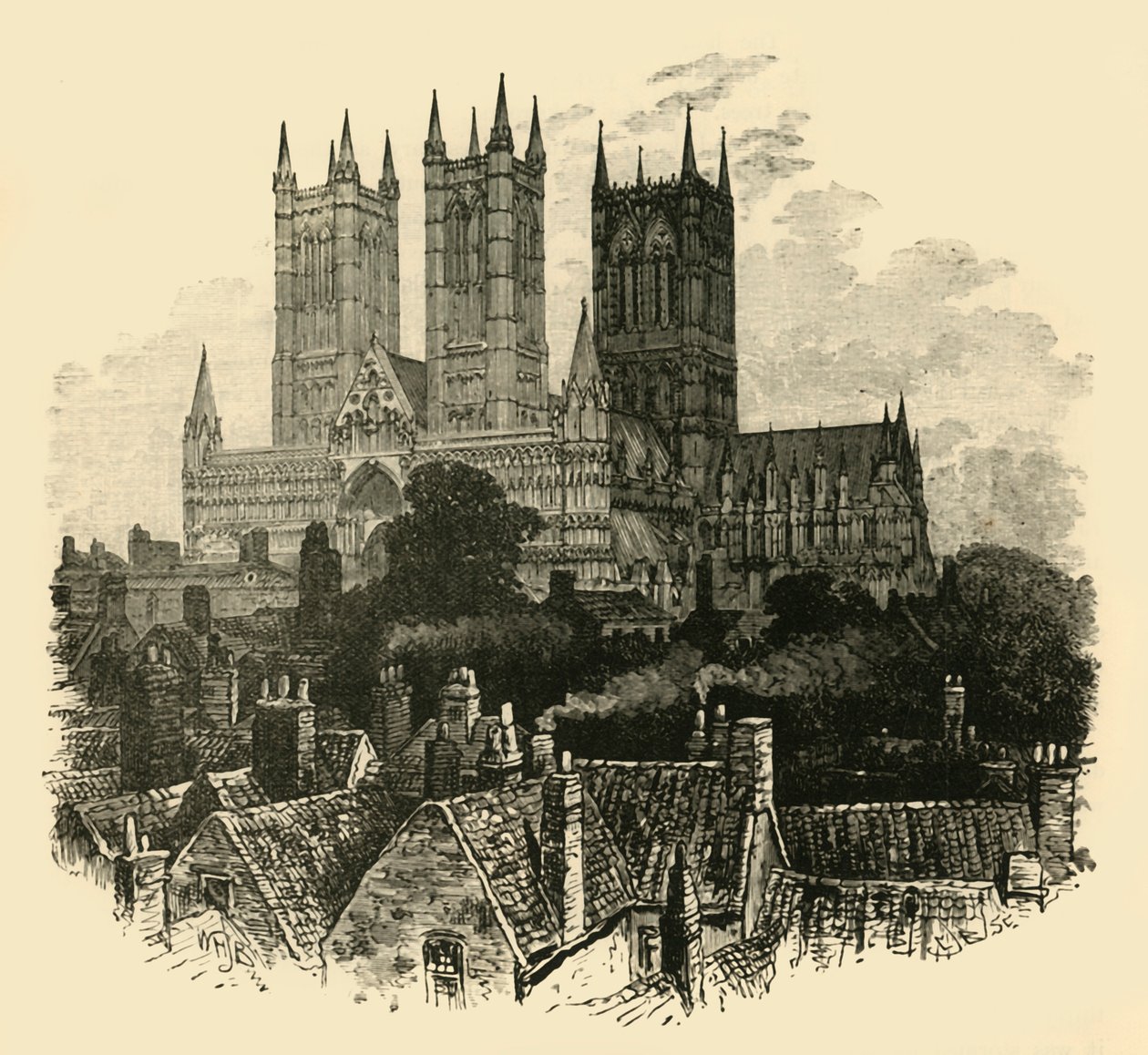 Güneybatıdan Katedral, 1898. by Unbekannt