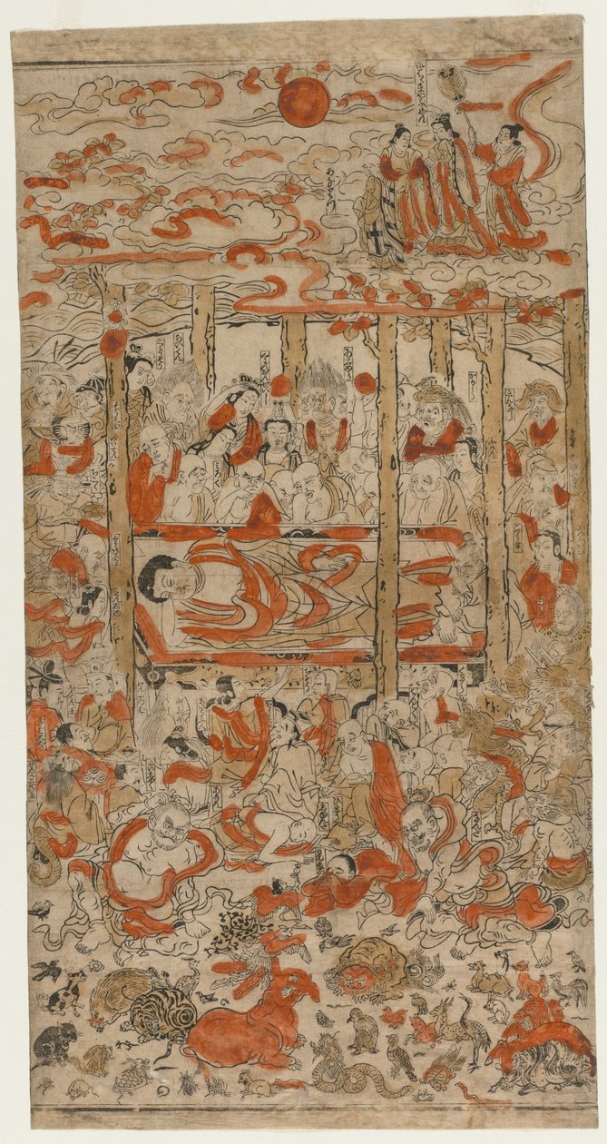 Buda'nın Ölümü, c. 1710'lar. by Unbekannt