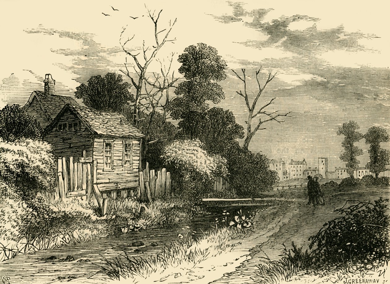 St. Pancras yakınlarındaki Fleet Nehri, 1825, c1876. by Unbekannt