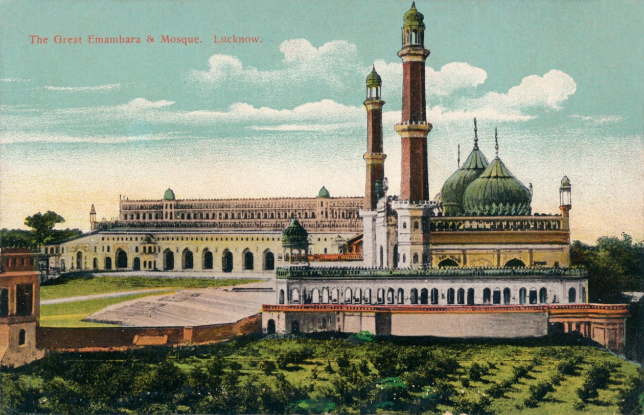 Büyük Embambara ve Camii. Lucknow, c1900. by Unbekannt