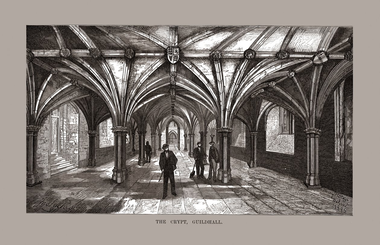Guild-Hall Crypt, 1886. by Unbekannt