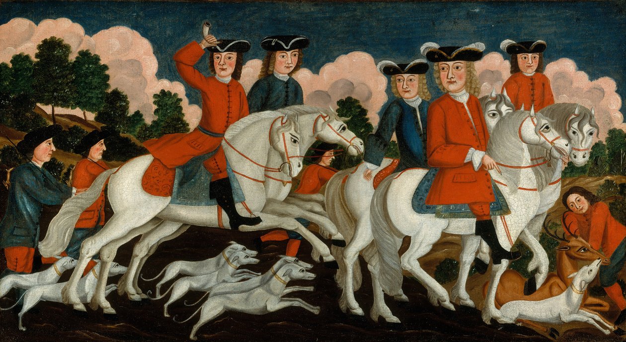 Avcılık Partisi New Jersey, yak. 1750. by Unbekannt