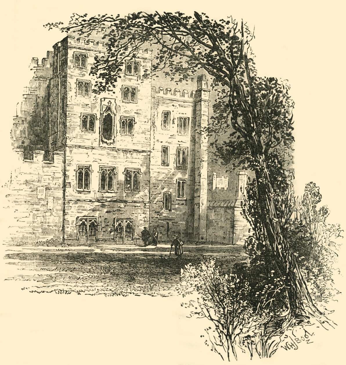 Lollards Kulesi, Lambeth Sarayı, c1878. by Unbekannt