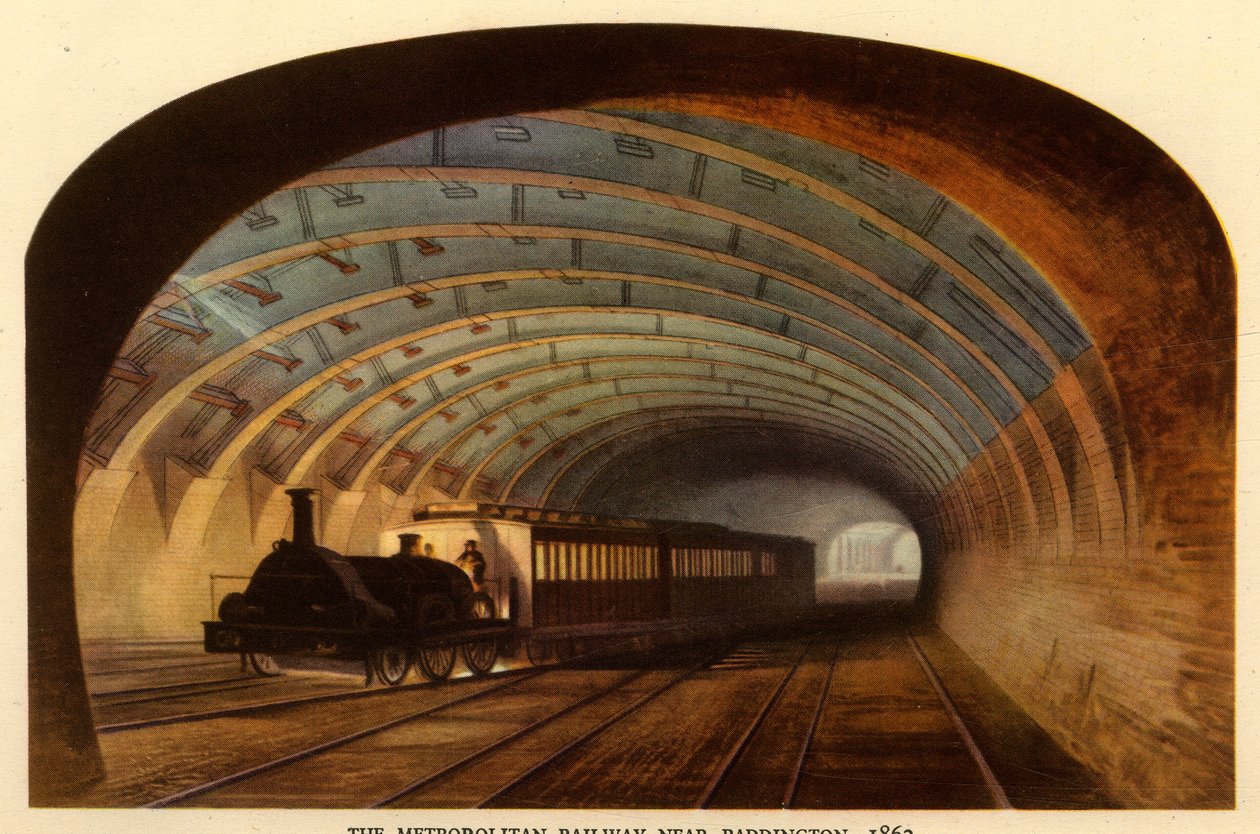 Paddington yakınlarındaki Metropolitan Demiryolu, 1863