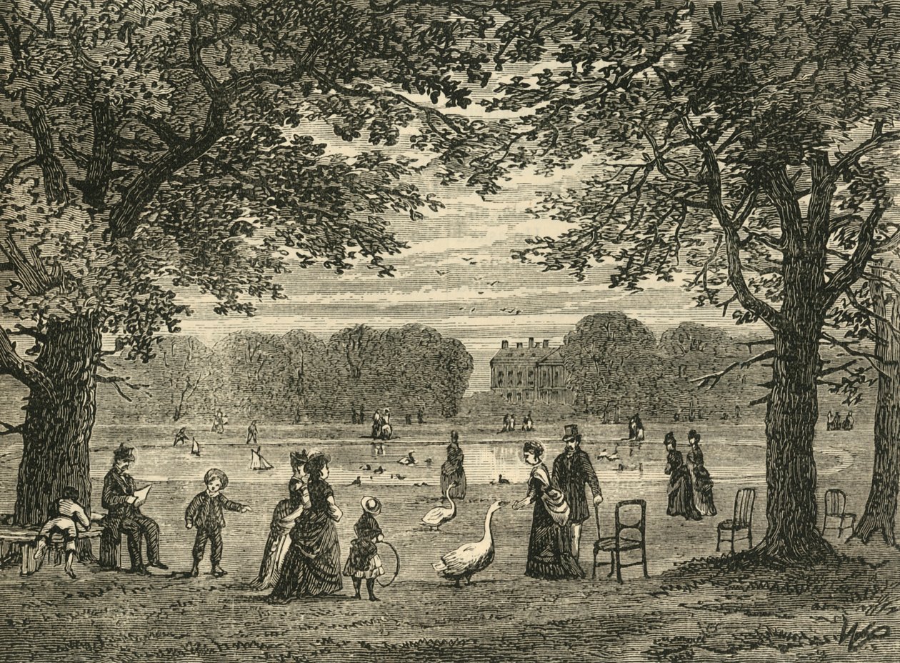 Yuvarlak Gölet, Kensington Bahçeleri, c1876. by Unbekannt