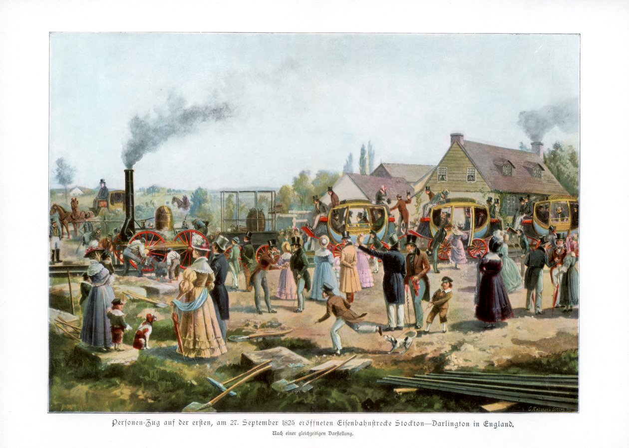 Stockton ve Darlington Demiryolu, 1825 1900 by Unbekannt