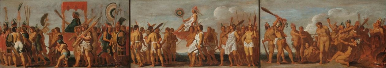 Tupinambás Savaş Esirlerine Yönelik Muamele, c.1630. by Unbekannt