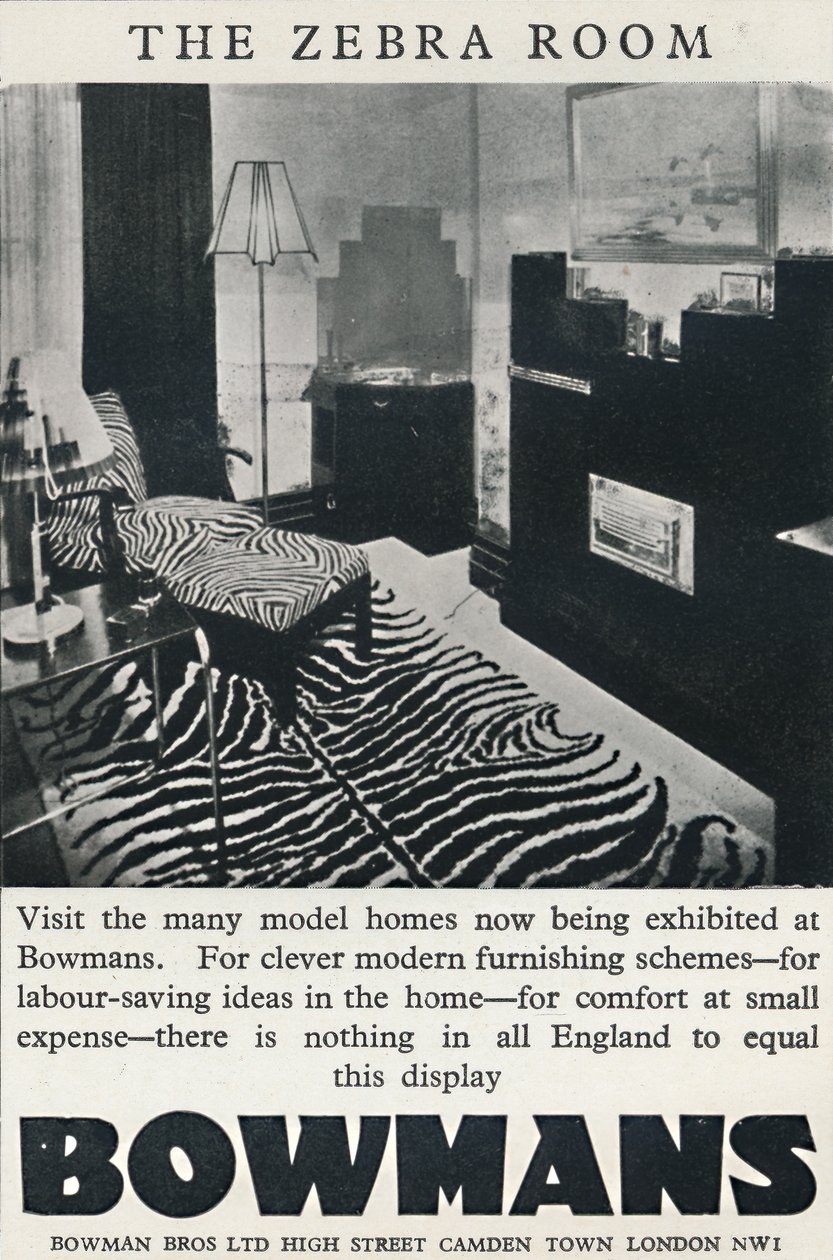 Zebra Odası - Bowmans, 1933 by Unbekannt