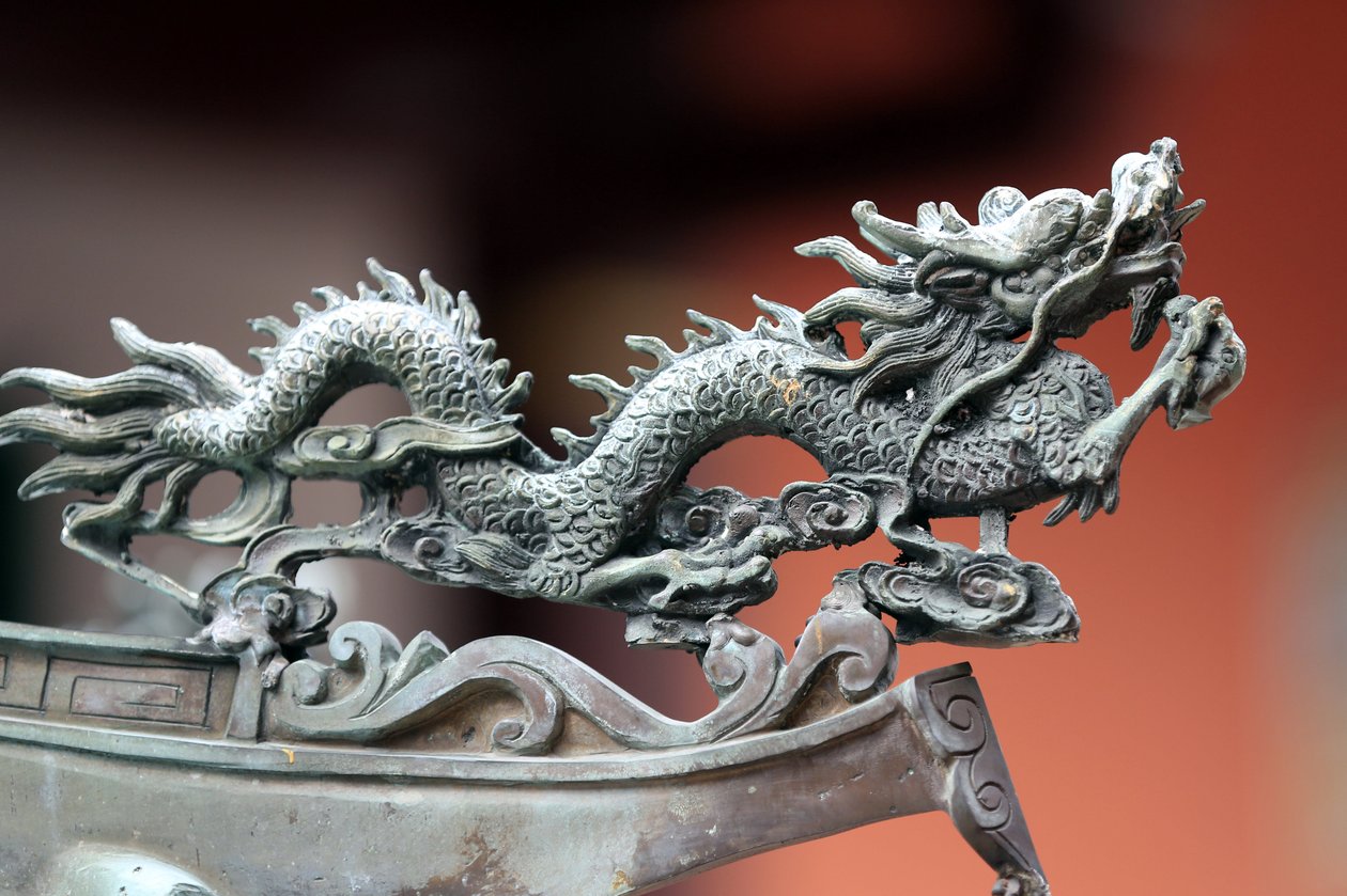 Thian Hock Keng Tapınağı. Ejderha. Singapur by Unbekannt